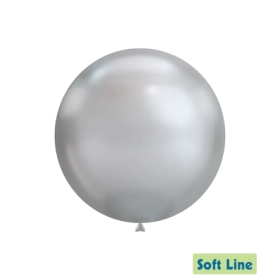 Palloncini Soft Line Cromati 18 pollici (46cm) Argento 117, 20pz.