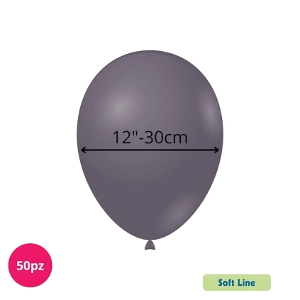 Palloncini Soft Line Pastello 12 pollici (30cm) Malva 139, 50pz.