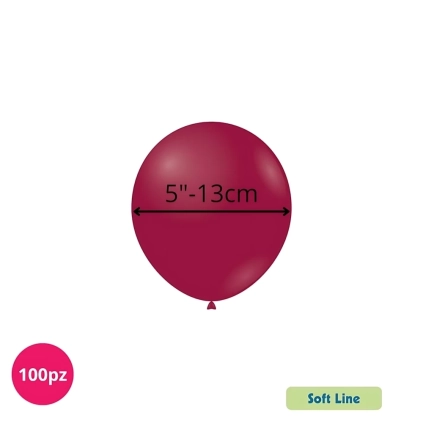 Palloncini Soft Line Pastello 5 pollici (13cm) Cranberry 138, 100pz.