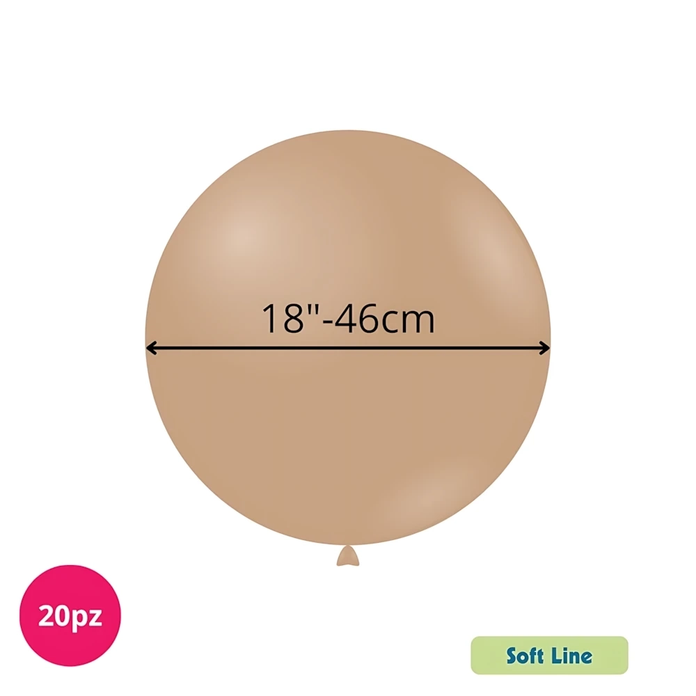 PallonciniSoft Line Pastello 18pollici (46cm) Sabbia del Deserto 145, 20pz.