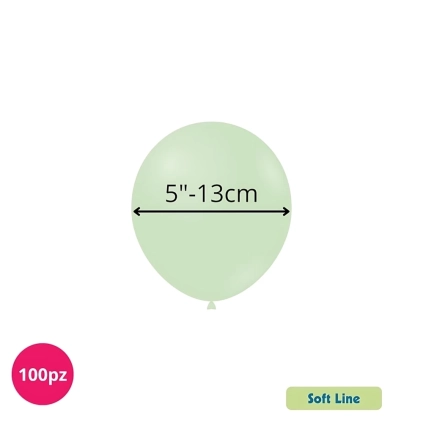 Palloncini Soft Line Pastello 5 pollici (13cm) Menta Vintage 152, 100pz.