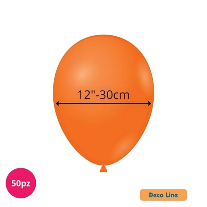 Palloncini Deco Line pastello 12" (30cm) Arancione Mandarino 202, 50pz.