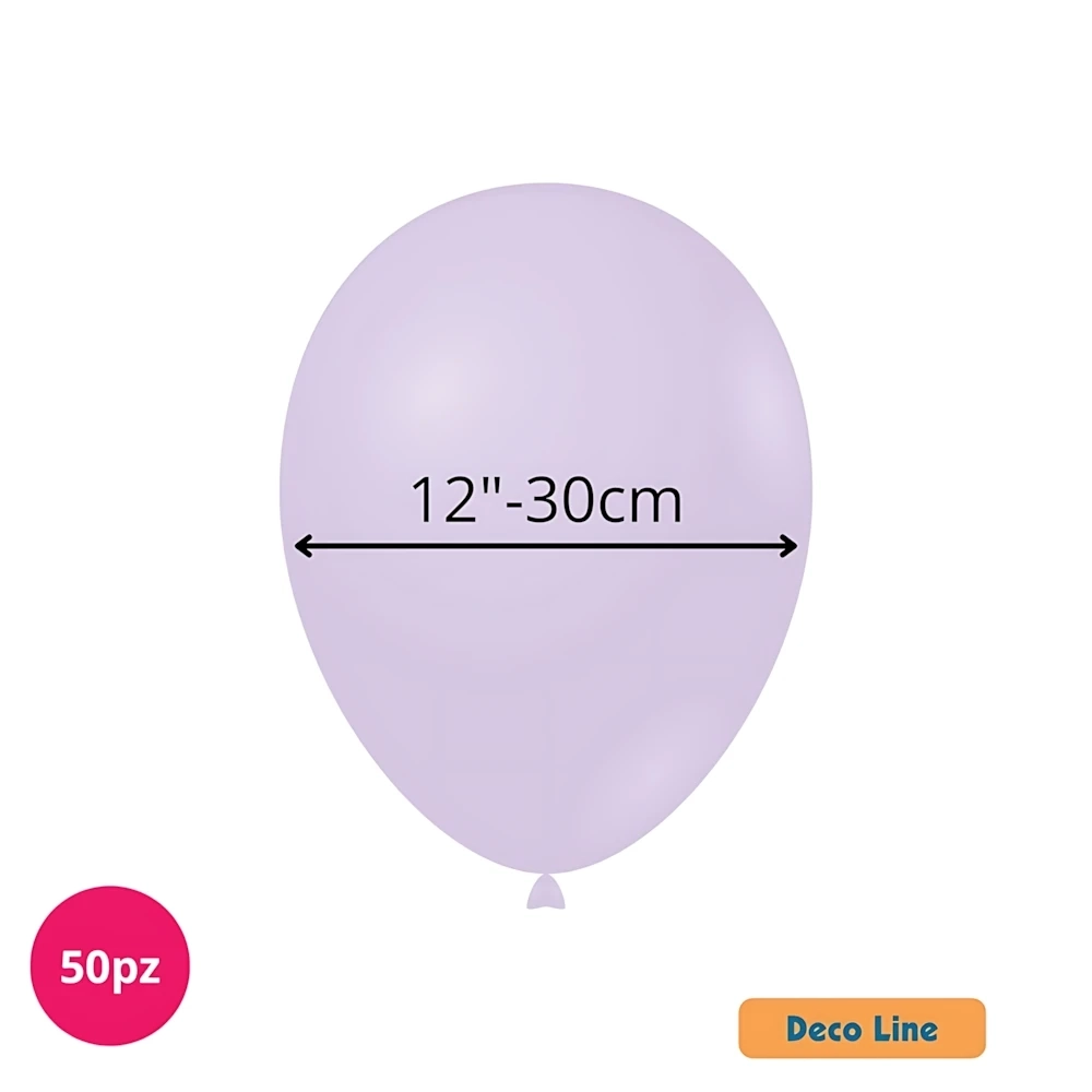 Palloncini Deco Line pastello 12" (30cm) Glicine 205, 50pz.