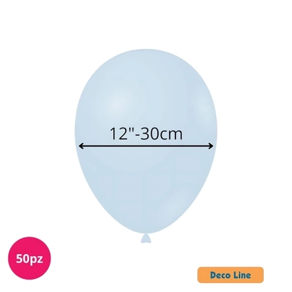 Palloncini Deco Line pastello 12" (30cm) Azzurro Polvere 223, 50pz.