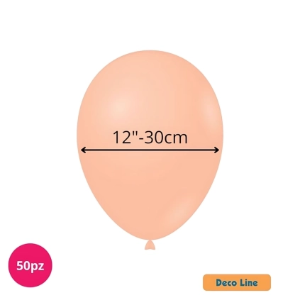 Palloncini Deco Line pastello 12" (30cm) Pesca 227, 50pz.