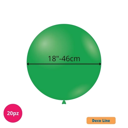 Palloncini Deco Line pastello 18" (46cm) Verde Prato 204, 20pz.