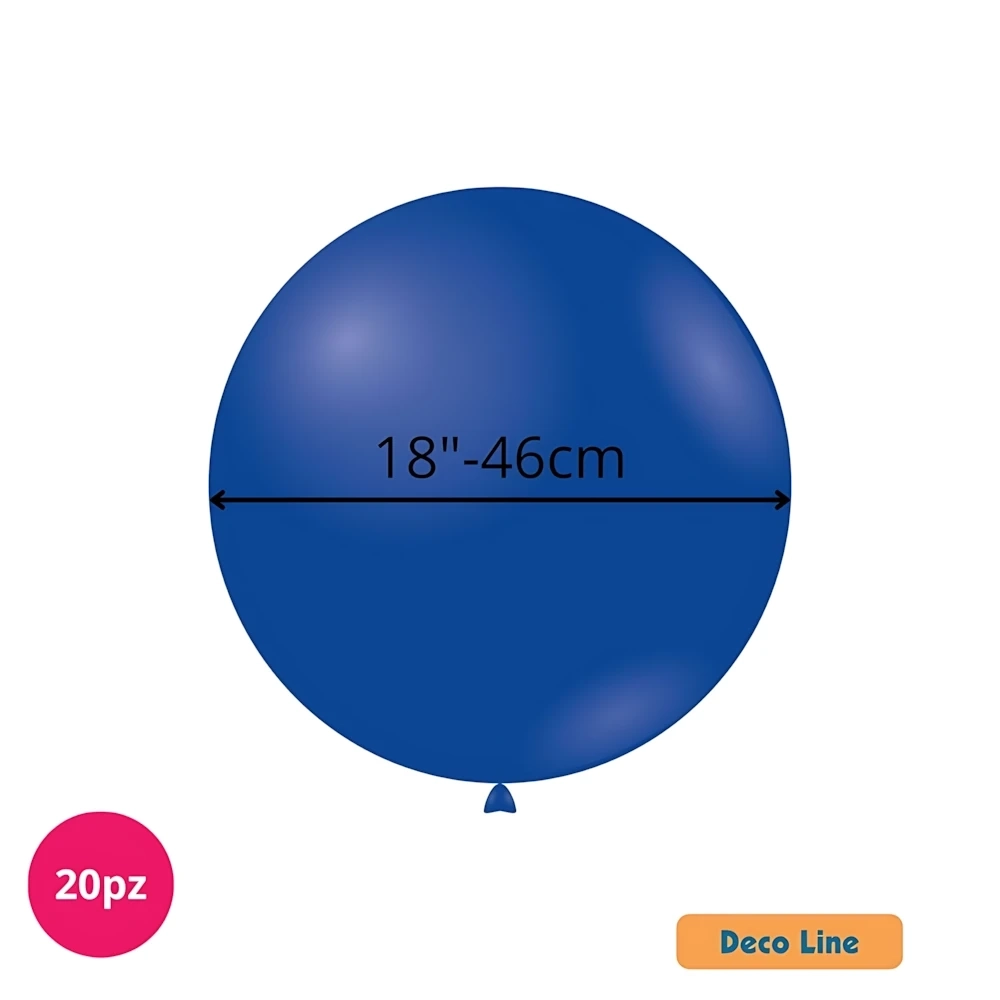 Palloncini Deco Line pastello 18" (46cm) Blu Navy 220, 20pz.