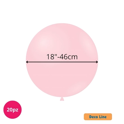 Palloncini Deco Line pastello 18" (46cm) Rosa Taffy 226, 20pz.