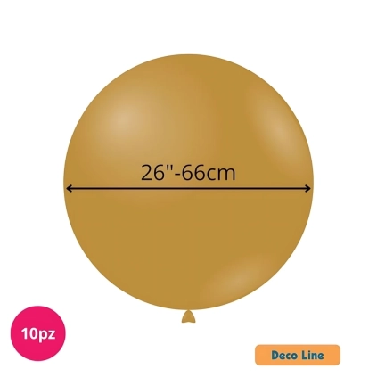 Palloncini Deco Line pastello 26" (66cm) Marrone Moka 209, 10pz.