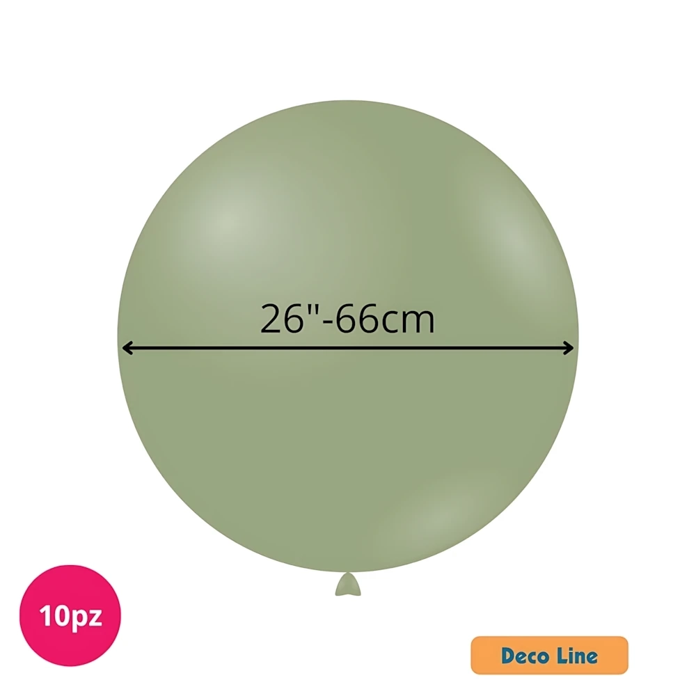 Palloncini Deco Line pastello 26" (66cm) Verde Salvia 219, 10pz.