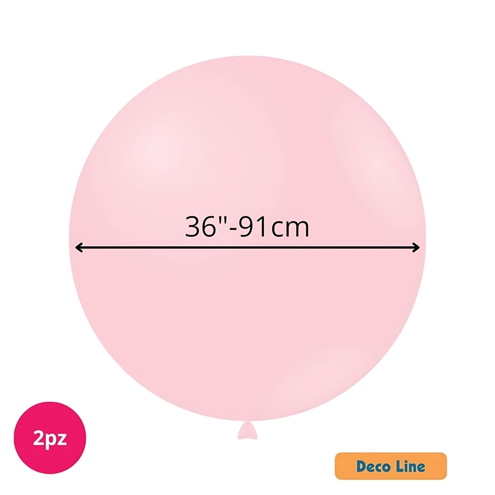 Palloncini Deco Line pastello 36" (91cm) Rosa Taffy 226, 2pz.