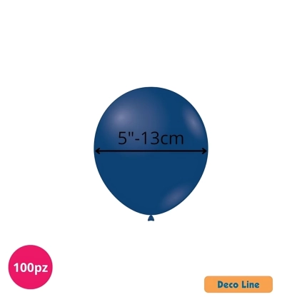 Palloncini Deco Line pastello 5" (13cm) Blu Prussiano 221, 100pz.