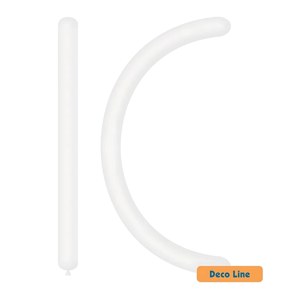 Palloncini modellabili 260 Deco Line pastello Bianco 200, 100pz.