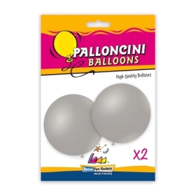Palloncini classic line metallizzati 33" (86cm) argento 68, 2pz.