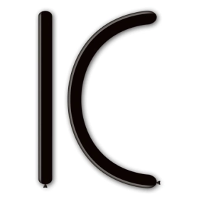 Palloncini modellabili D4 260 classic line pastello nero 15, 100pz.