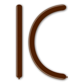 Palloncini modellabili D4 260 classic line pastello marrone 31, 100pz.