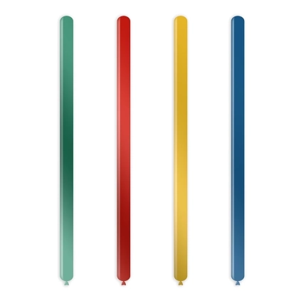 Palloncini modellabili D2 160 classic line metallizzati assortiti, 100pz.