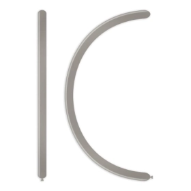 Palloncini modellabili D2 160 classic line metallizzati argento 68, 100pz.