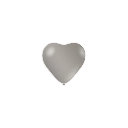 Palloncini cuore classic line metallizzati 5" (13cm) argento 68, 100pz.