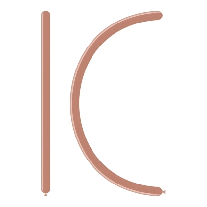 Palloncini modellabili D2 160 classic line metallizzati rosa gold 81, 100pz.