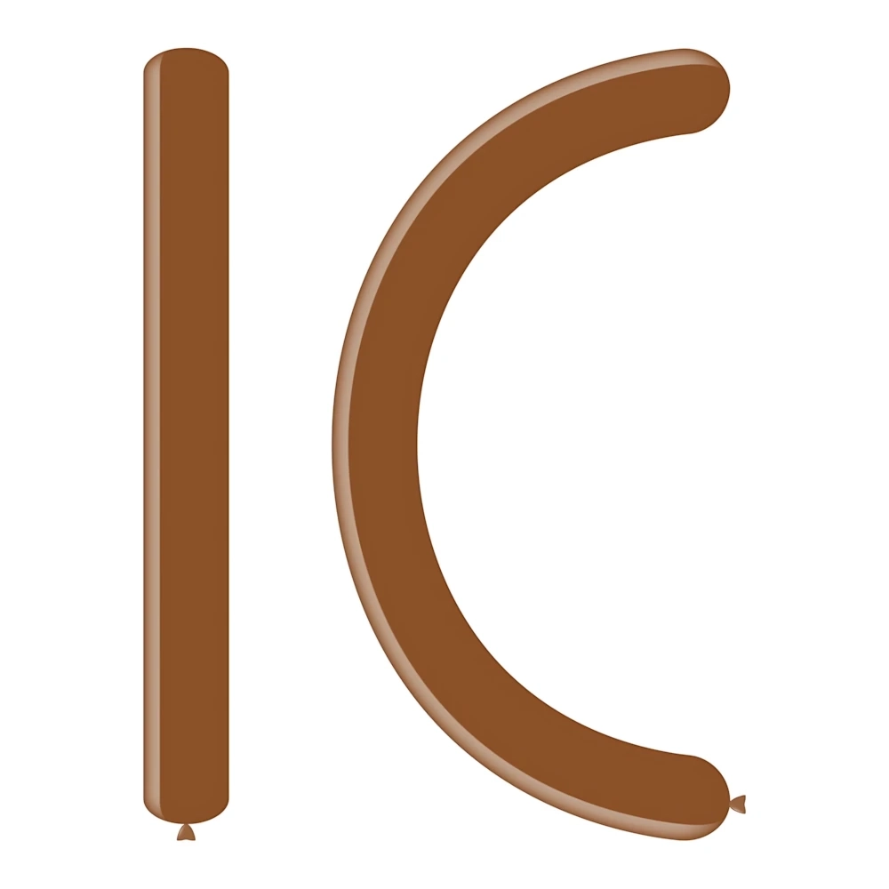 Palloncini modellabili D6 360 classic line pastello marrone moka 83, 100pz.