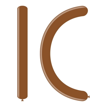 Palloncini modellabili D6 360 classic line pastello marrone moka 83, 100pz.