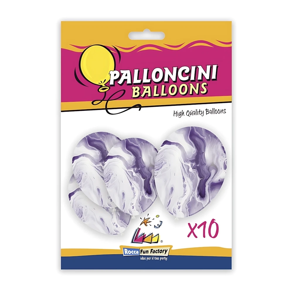 Palloncini classic line marmorizzato 12" (30cm) lilla 111, 10pz.