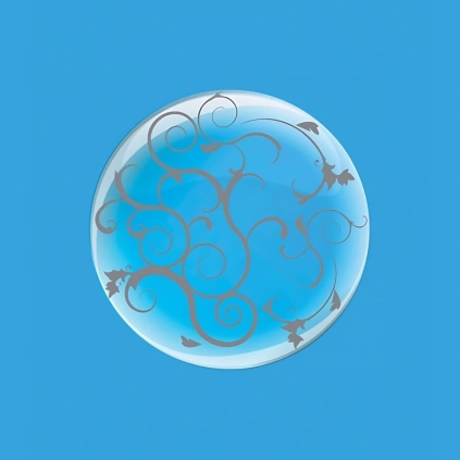 Palloncino Deco B-Loon Filigrana Stampa Argento  24" (60cm), 1pz.