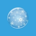 Palloncino Deco B-loon Stampa Fiocchi di Neve  24" (60cm), 1pz.