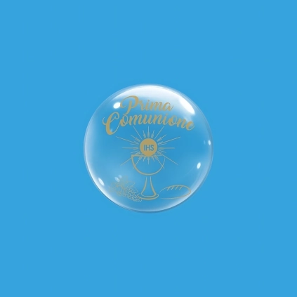 Palloncini Deco B-Loon 10" Prima Comunione Stampa Oro  10" (25cm), 5pz.