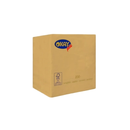 Tovaglioli Oro 25x25cm 2 veli, 50pz.