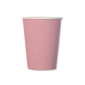 Bicchieri Quarzo Rosa compostabili 250cc in carta, 20pz.