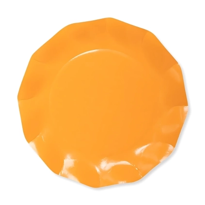 Piatti Arancione grandi compostabili 27cm, 20pz.