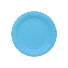 Piatti Celeste Ecolor in carta 18cm, 25pz.