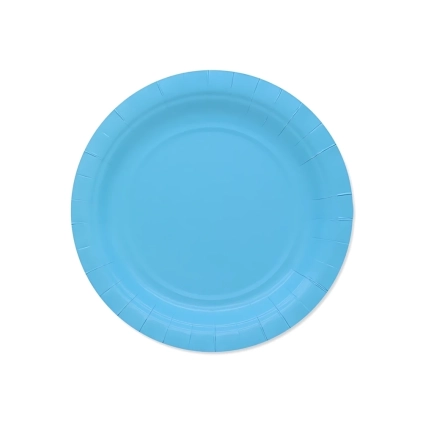 Piatti Celeste Ecolor in carta 18cm, 25pz.
