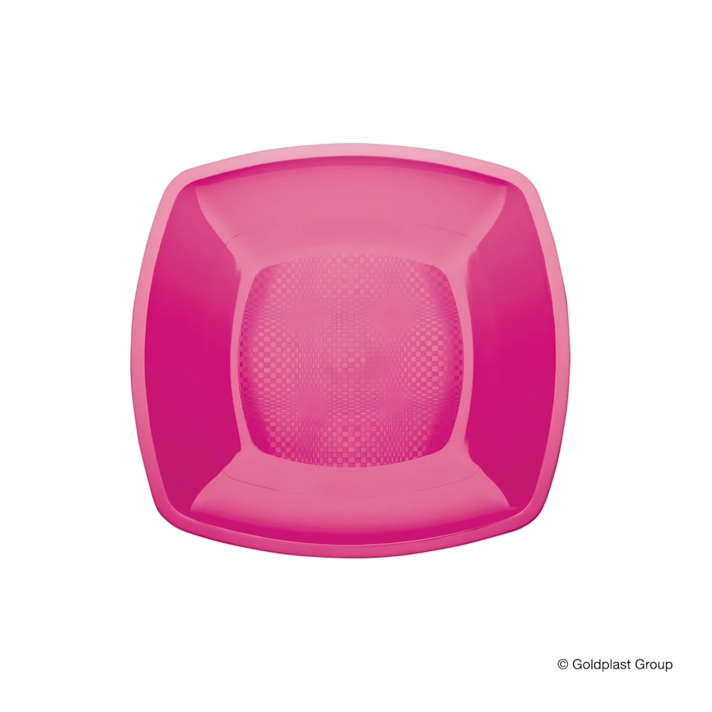 Piatti Fuxia dessert, frutta di forma quadrata 18cm, 25pz.