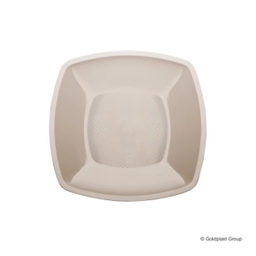 Piattini Taupe dessert, frutta di forma quadrata 18cm, 25pz.
