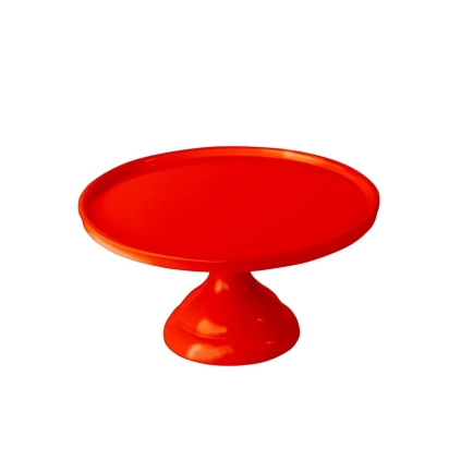 Alzata per dolci, frutta, finger food Rossa in melamina diam. 23cm h 12cm, 1pz.