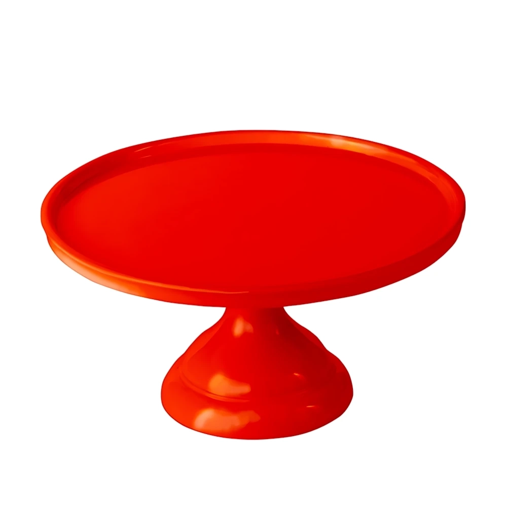 Alzata per dolci, frutta, finger food Rossa in melamina diam. 30cm h 20cm, 1pz.