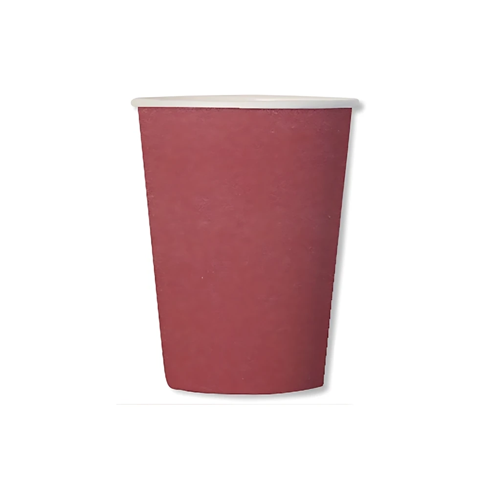 Bicchieri Rosso Fuoco compostabili 250cc in carta, 20pz.