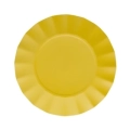 Piatti Gialli grandi in cartoncino compostabile Bruno 24,5cm, 20pz.