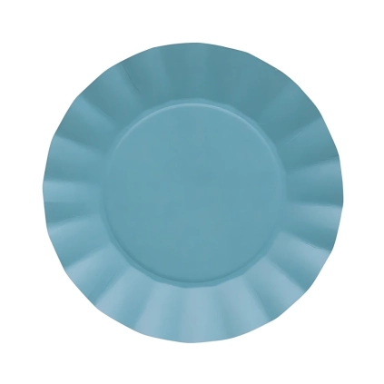 Piatti Turchese grandi in cartoncino compostabile Bruno 24,5cm, 20pz.