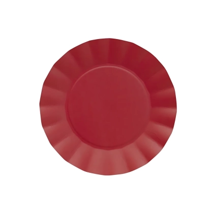 Piatti Rossi Fuoco piccoli in cartoncino compostabile Bruno 21cm, 20pz.