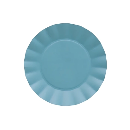 Piatti Turchese piccoli in cartoncino compostabile Bruno 21cm, 20pz.