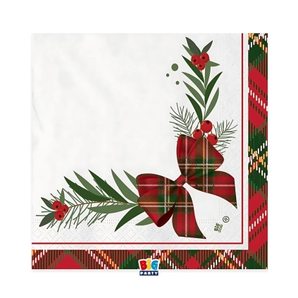 Tovaglioli Tartan Holly 33x33cm, 20pz.