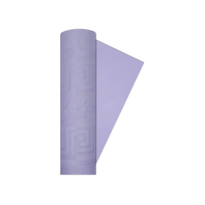 Tovaglia Lilla damascata a rotolo 7x1,18m, 1pz.
