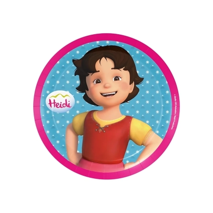 Piatti Heidi in cartoncino 23cm, 8pz.