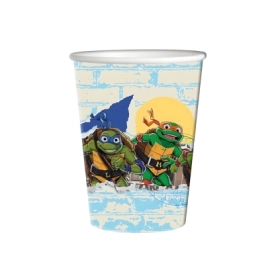 Bicchieri Tartarughe Ninja 250ml in carta, 8pz.