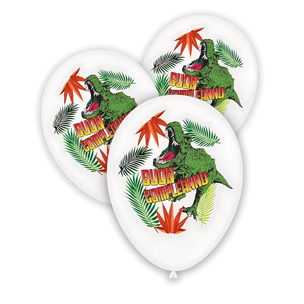 Palloncini 12" (30cm) bianco 10 con stampa nero e oro Buon Compleanno Globo, 50pz.