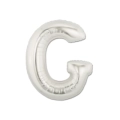 Palloncini Lettera G Argento mini shape 14" (35cm) in mylar, 5pz.